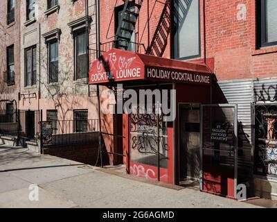 Holiday cocktail Lounge, nell'East Village, New York City Foto Stock