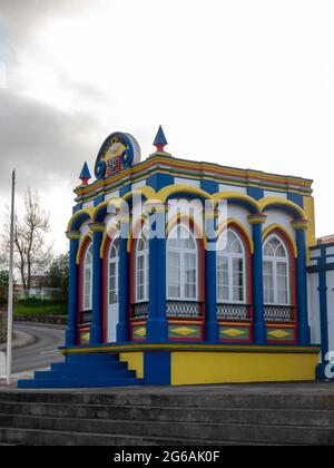 Império do Divino Espirito Santo da Caridade, Praia da Vitoria, Isola di Terceira Foto Stock