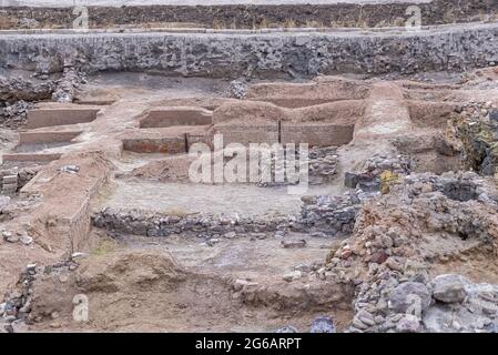 Le rovine di un'antica città storica di Kultepe, il Centro commerciale Assiro a Karum-Kanis, Turchia Foto Stock