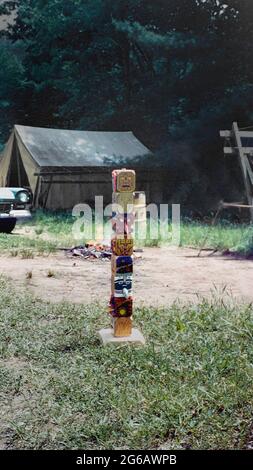 Guida indiana Toten Pole 1961 Foto Stock