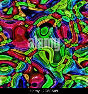 Forme fluide colorate come sfondo astratto e moderno. Foto Stock