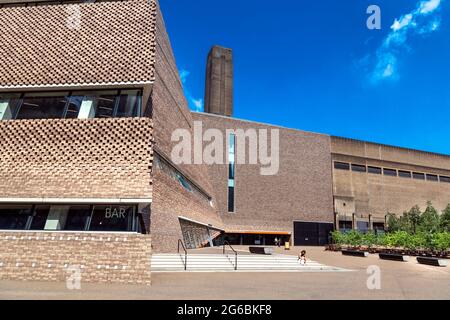 Esterno del Tate Modern Blavatnik Building, Bankside, Londra, Regno Unito Foto Stock