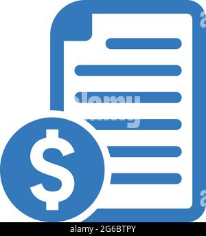 Costo, commerciale, l'icona del listino prezzi è isolata su sfondo bianco. Da utilizzare per la grafica e il web design o per scopi commerciali. File EPS vettoriale. Illustrazione Vettoriale