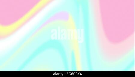 Defocused colore rosa pastello giallo e blu fluido vortice mescolando organicamente Foto Stock