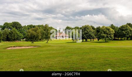 Gioca a golf al campo da golf Portobello di Duddingston, Edimburgo, Scozia, Regno Unito Foto Stock