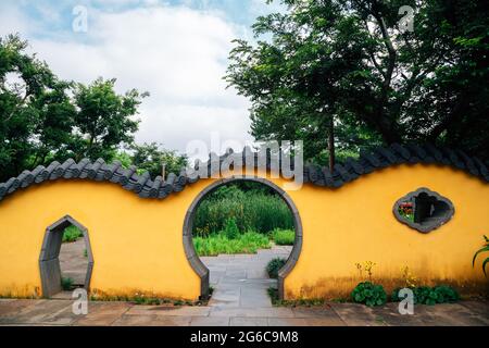 Seobok parco in stile cinese tradizionale giardino a Jeju Island, Corea Foto Stock