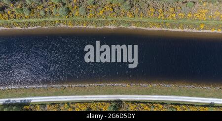 Una vista aerea della scalinata di Nettuno a Fort William, Scottish Highlands, UK Foto Stock