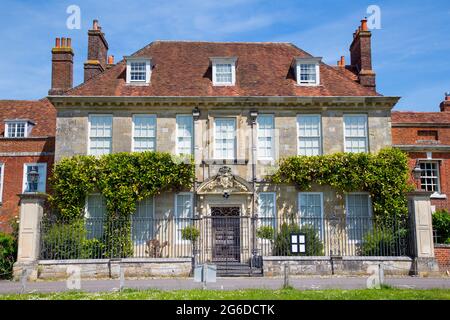 Mompesson House a Salisbury Cathedral close, Wiltshire, England Foto Stock