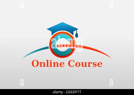 Digital School Logo Design Stock Vectors , Education logo concetto studente cappello con lettera C e o Illustrazione Vettoriale