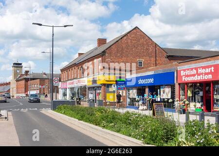 Station Road, Ashington, Northumberland, Inghilterra, Regno Unito Foto Stock