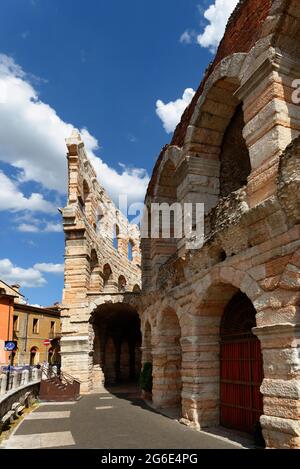 Anfiteatro Romano Arena di Verona, Verona, Veneto, Italia Foto Stock