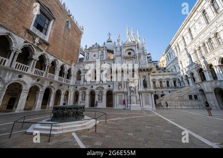 Palazzo Ducale, cortile, Venezia, Veneto, Italia Foto Stock