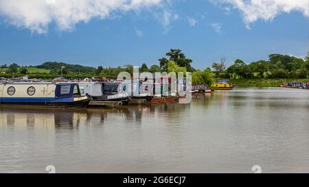 Droitwich Spa Marina, Droitwich, Worcestershire, Inghilterra. Foto Stock