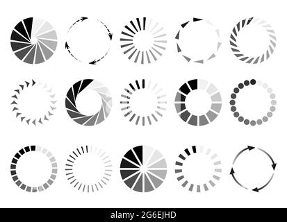 Cerchi di pagine rotonde, caricamento Internet Illustrazione Vettoriale
