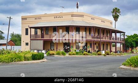 Urana, nuovo Galles del Sud Australia - 26 gennaio 2021: Urana Hotel nella piccola città di campagna di Urana Foto Stock