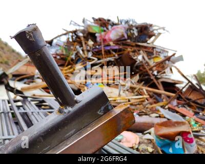 Materiali di scarto. Foto Stock
