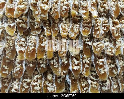 Deliziosa delizia turca con noce Foto Stock