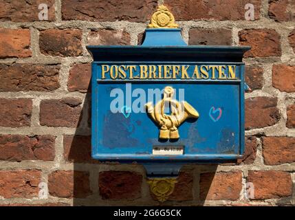 Casella di lettere storica nella città vecchia di Brema, Germania, Brema Foto Stock