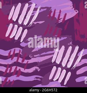 Zingaro, stile brasiliano colorato. Collage con motivi senza cuciture con elementi luminosi e colorati per il design di tessuti, copertine, stampe. Astratto artistico Illustrazione Vettoriale