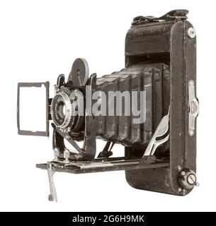 Macellai Guarda Pocket Carbine 120 telecamera per film, 1910-1920, isolata su sfondo bianco, con tracciato di ritaglio Foto Stock