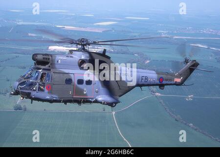 L'ELICOTTERO PUMA CELEBRA 50 ANNI DI SERVIZIO CON LA ROYAL AIR FORCE. Foto Stock