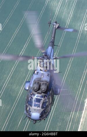 L'ELICOTTERO PUMA CELEBRA 50 ANNI DI SERVIZIO CON LA ROYAL AIR FORCE. Foto Stock