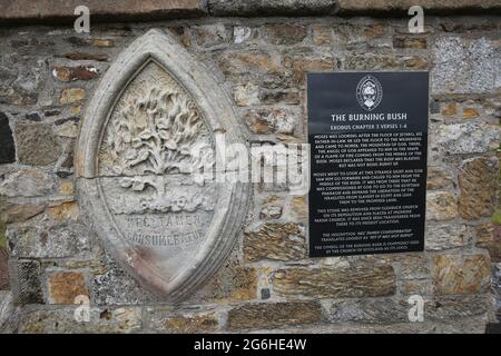 Glenbuck Heritage Village, East Ayrshire, Scozia, Regno Unito. L'ex villaggio minerario luogo di nascita del legendry Liverpool Football Manager Bill Shankly Foto Stock