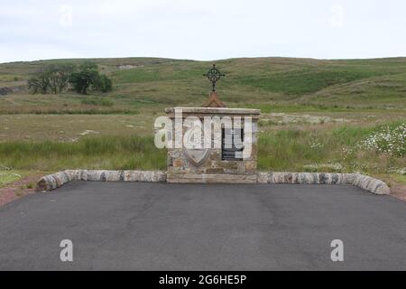 Glenbuck Heritage Village, East Ayrshire, Scozia, Regno Unito. L'ex villaggio minerario luogo di nascita del legendry Liverpool Football Manager Bill Shankly Foto Stock