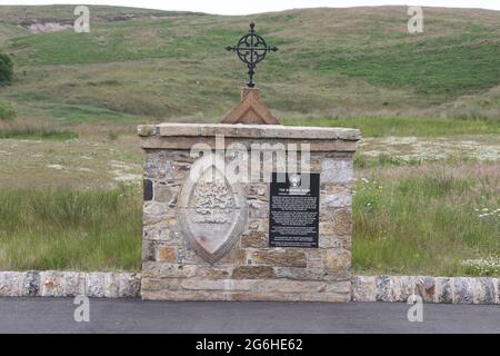 Glenbuck Heritage Village, East Ayrshire, Scozia, Regno Unito. L'ex villaggio minerario luogo di nascita del legendry Liverpool Football Manager Bill Shankly Foto Stock