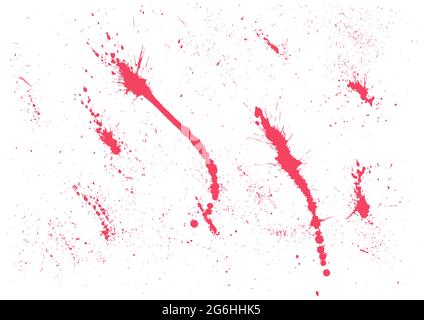 Texture di sfondo grunge rosso. Effetto angosciato. Vecchi graffi vintage, macchie di vernice. Angosciato Illustrazione Vettoriale