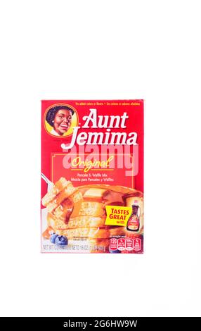 Zia Jemima Pancake Mix Box Foto Stock