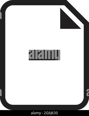 Rimuovere il vettore delle icone del documento con il simbolo meno per l'applicazione aziendale e la finanza in un'illustrazione a forma di pittogramma Illustrazione Vettoriale