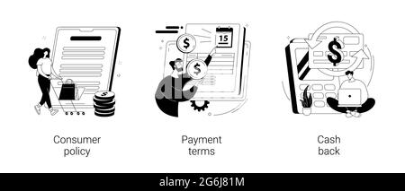 Illustrazioni vettoriali del concetto astratto di fedeltà del cliente. Illustrazione Vettoriale