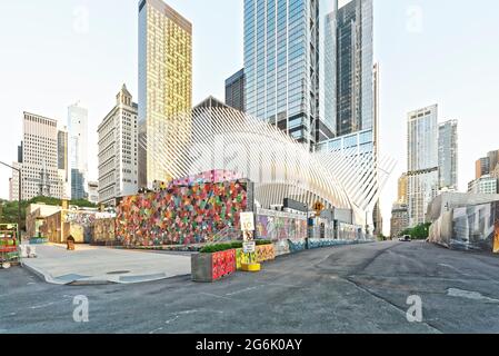 Stazione ferroviaria di Oculus World Trade Center Foto Stock