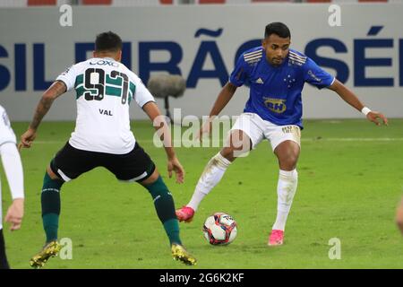 Belo Horizonte, Brasile. 06 luglio 2021. Airton durante Cruzeiro x Coritiba, una partita valida per il Campeonato Brasileiro, serie B, tenuto a Estádio do Mineirão, in Belo Horizonte, MG. Credit: Doug Patrício/FotoArena/Alamy Live News Foto Stock