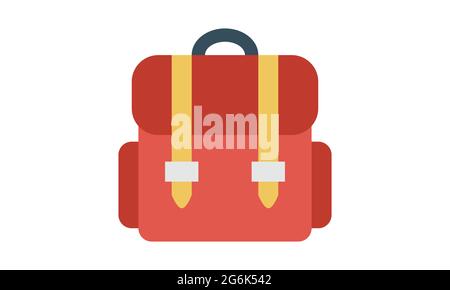 Icona zaino turistico camping bag immagine vettoriale Illustrazione Vettoriale