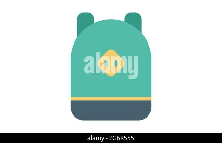 Icona zaino turistico camping bag immagine vettoriale Illustrazione Vettoriale