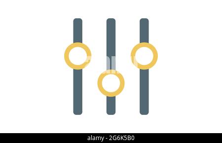 Icona equalizzatore. Pulsante Music Sound Illustrazione Vettoriale