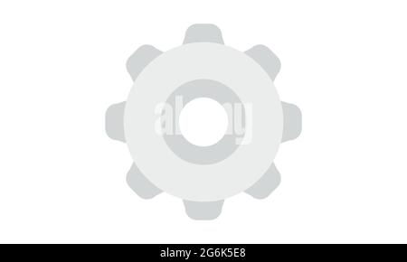 Icona di impostazione isolata su sfondo bianco. Illustrazione Vettoriale