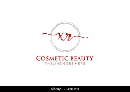 XR Monogramma di bellezza del logo femminile e design elegante del logo, logo di scrittura a mano della firma iniziale, matrimonio, moda, floreale e botanico con creativo Illustrazione Vettoriale