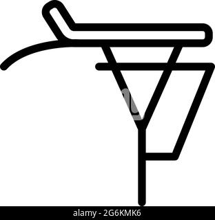 Icona portabagagli per biciclette. Design audace con larghezza della traccia modificabile. Illustrazione vettoriale. Illustrazione Vettoriale