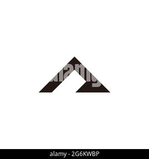 semplice vettore di logo triangolare della geometria della linea di montagna Illustrazione Vettoriale