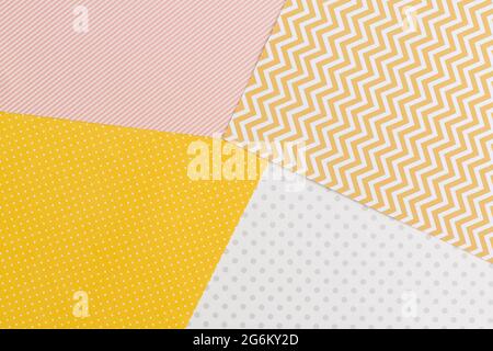 Carta geometrica color pastello a trama astratta Foto Stock