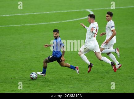 Londra, Inghilterra, 6 luglio 2021. Lorenzo Insigne d'Italia durante la partita UEFA Euro 2020 al Wembley Stadium di Londra. L'immagine di credito dovrebbe essere: David Klein / Sportimage Foto Stock