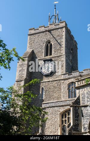 ANTICA CHIESA DI SANTA MARIA, CHURCH STREET DISS, SOUTH NORFOLK. Foto Stock