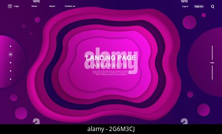 Elemento grafico moderno astratto. Forme e onde colorate dinamiche. Banner astratto a gradiente con forme fluide di liquido. Pagina di destinazione del modello Illustrazione Vettoriale