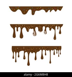 Melt Chocolate Vector icona disegno modello Illustrazione Vettoriale
