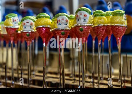 Marolin Manufacture fondata da Richard Mahr produce figurine Papier-Mache finemente dettagliate a Steinach, Germania Foto Stock