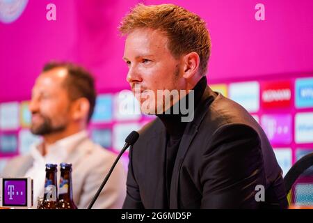 Monaco Germania 7 luglio 2021, calcio: FC Bayern Monaco presenta il team manager Julian Nagelsmann; Ritratto Julian Nagelsmann FC Bayern München via Mirafoto Foto Stock