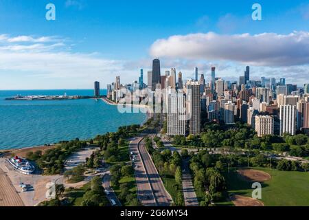 Vista dello skyline da Nord Foto Stock